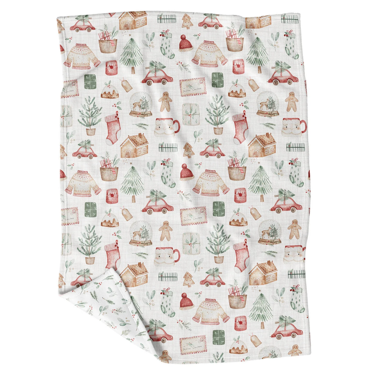 Cozy Christmas Reversible Baby Blanket