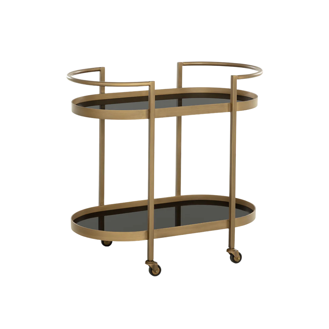 Astor Bar Cart - Antique Brass