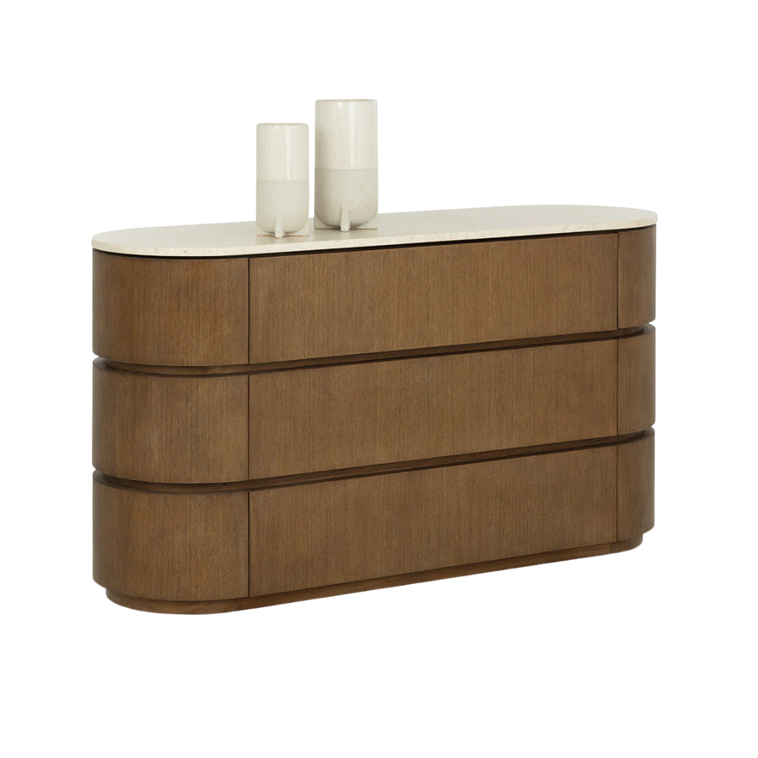 Arcis Marble/Oak Wood Dresser