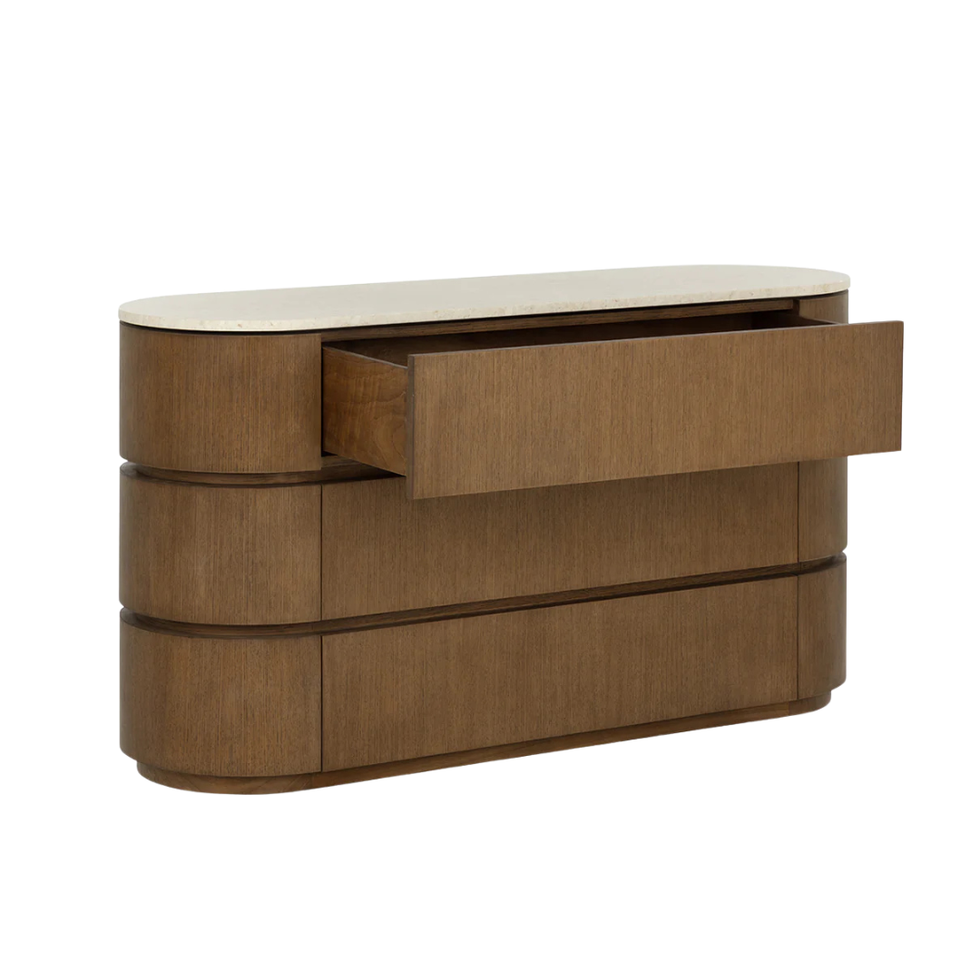 Arcis Marble/Oak Wood Dresser