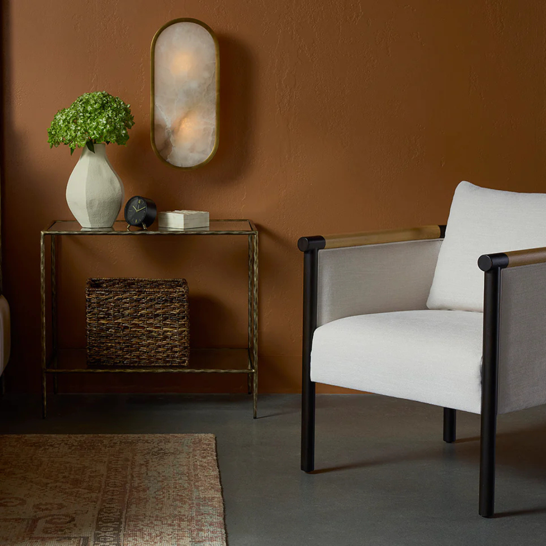 Larkin 30" Rectangle Nightstand - Antique Brass