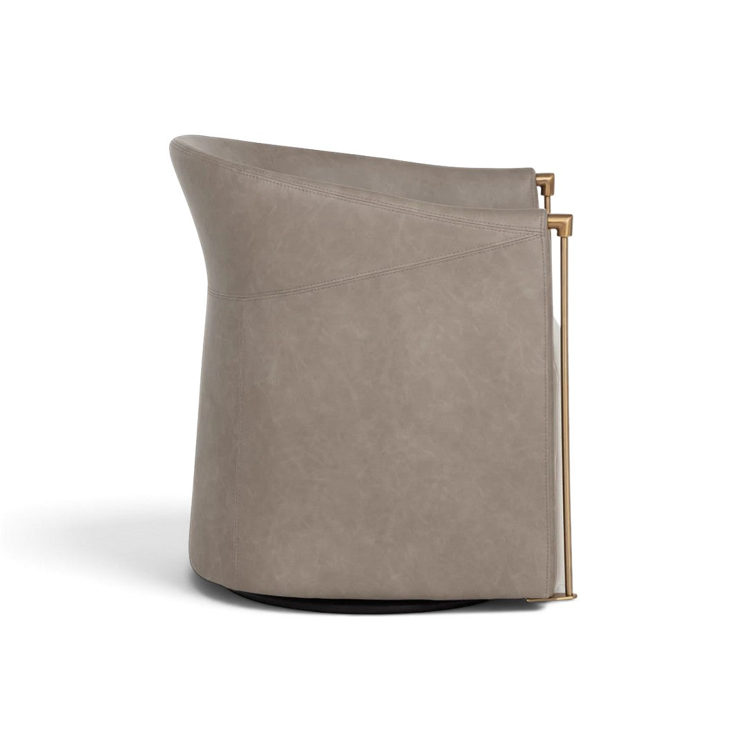 Ellington Swivel Lounge Chair - Meg Taupe/Ivanhoe Mineral