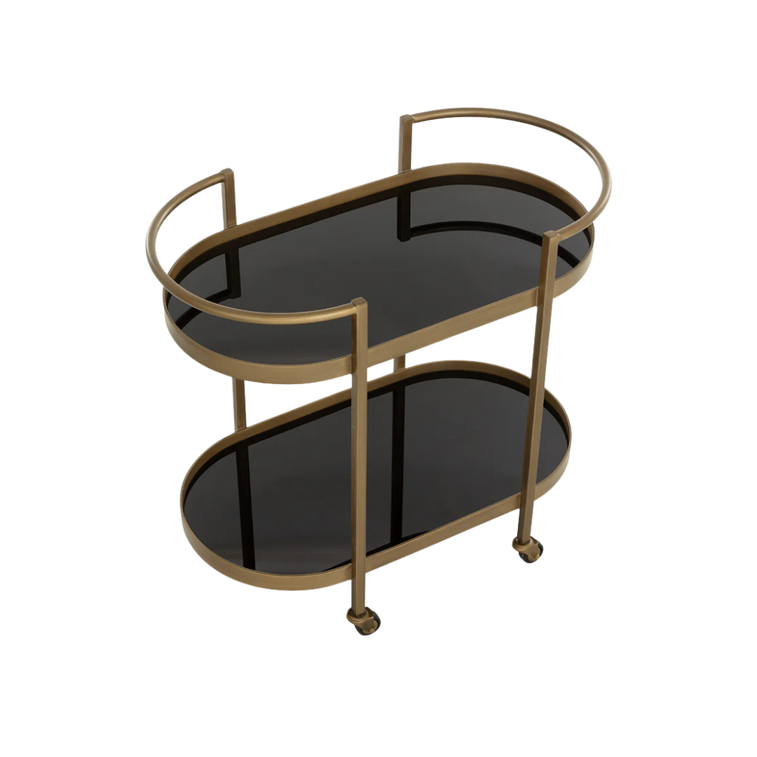 Astor Bar Cart - Antique Brass