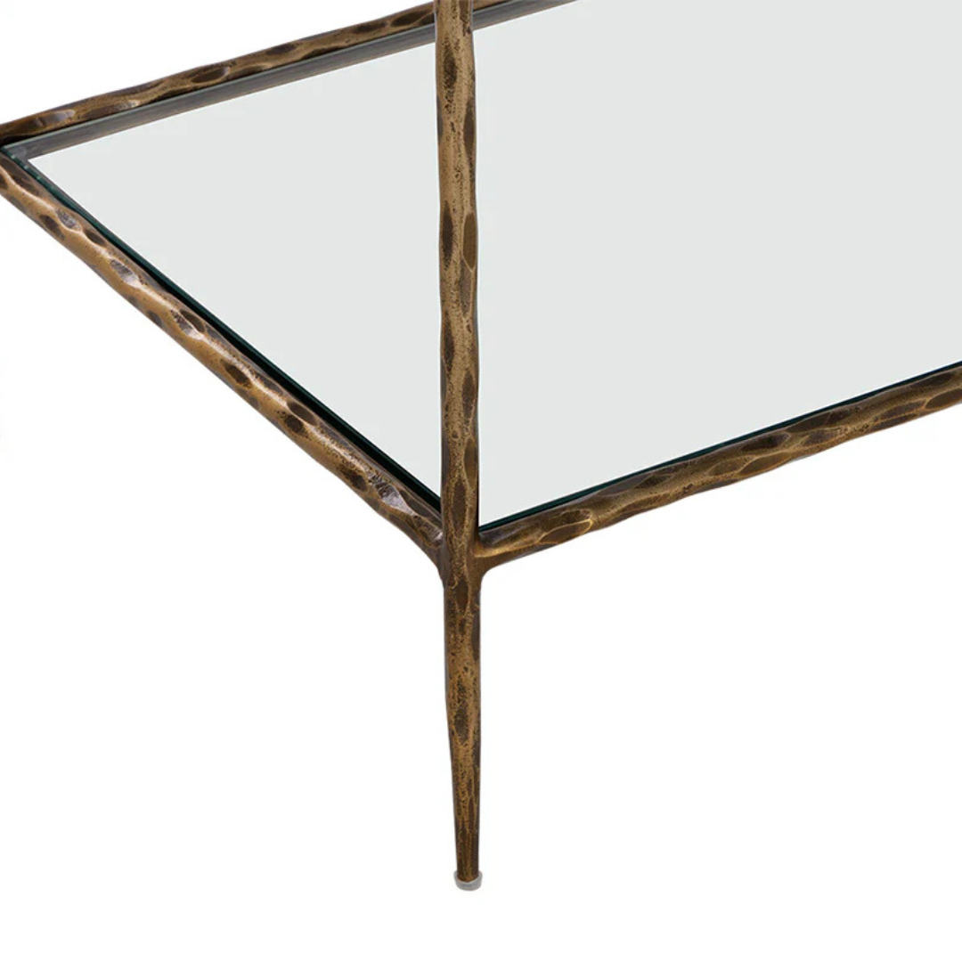 Larkin 30" Rectangle Nightstand - Antique Brass