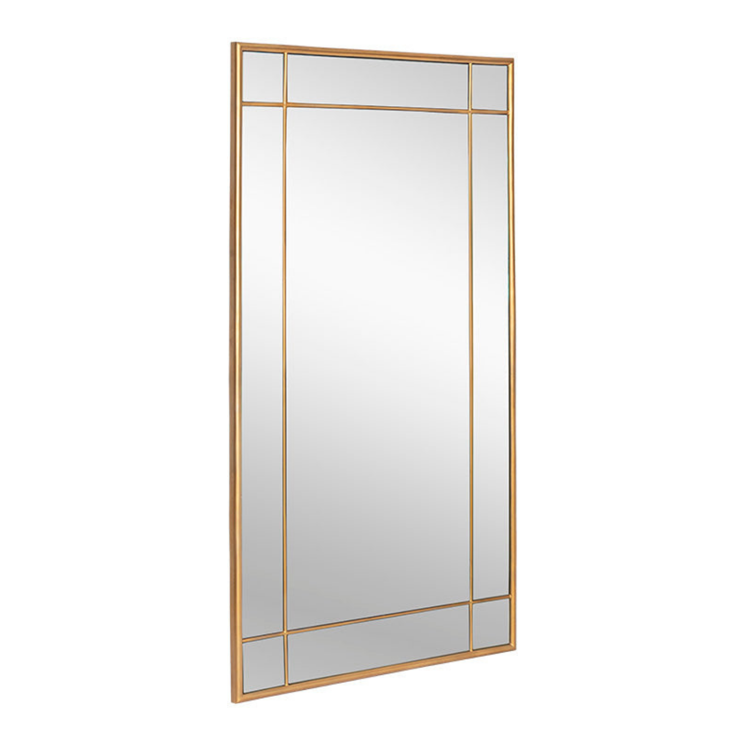Hollis Floor Mirror - Brass