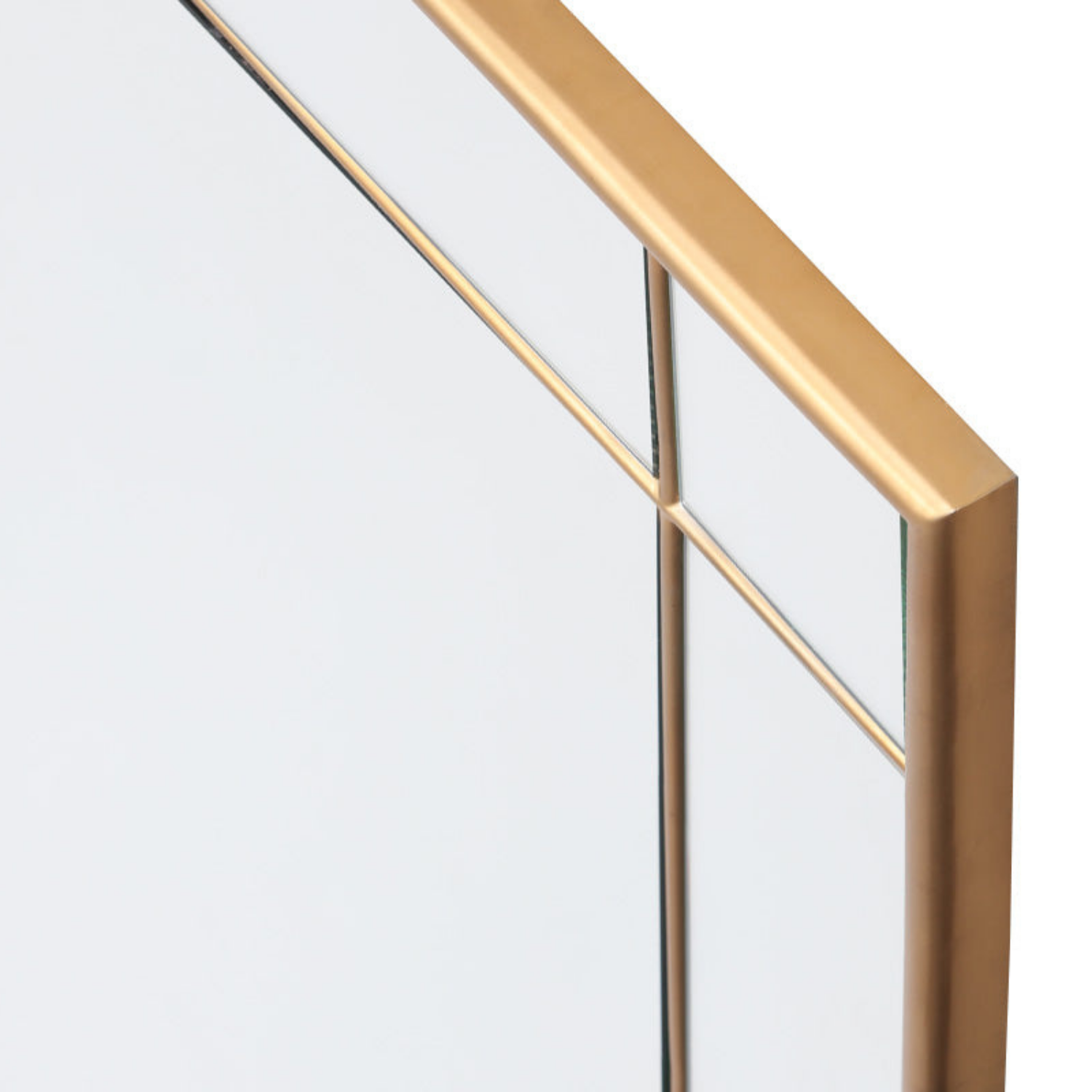 Hollis Floor Mirror - Brass
