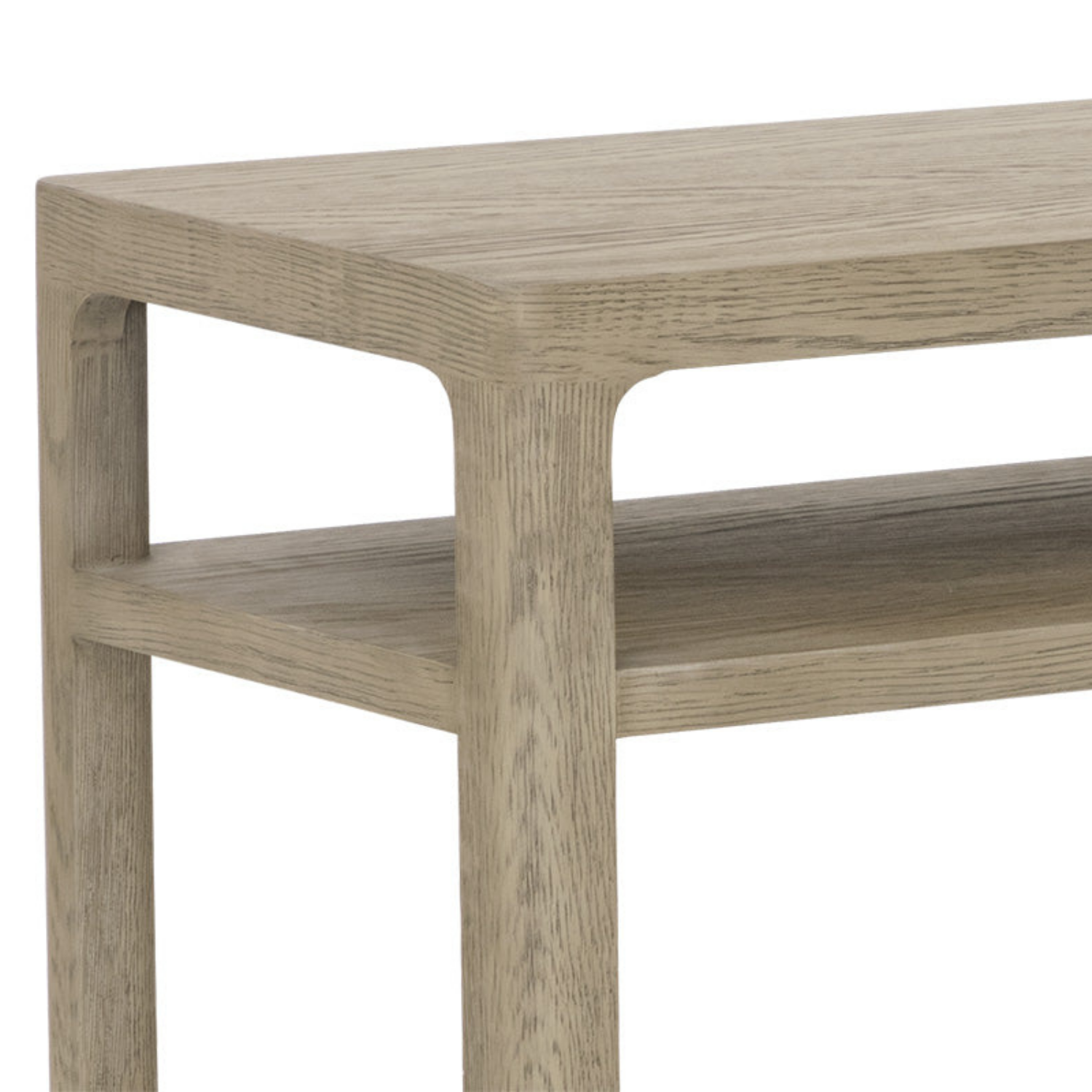 Windemere Oak Console Table - Smoke Grey