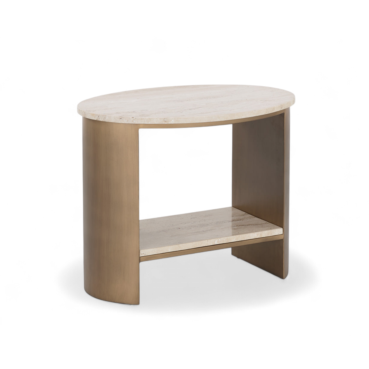 Cavern Travertine Side Table