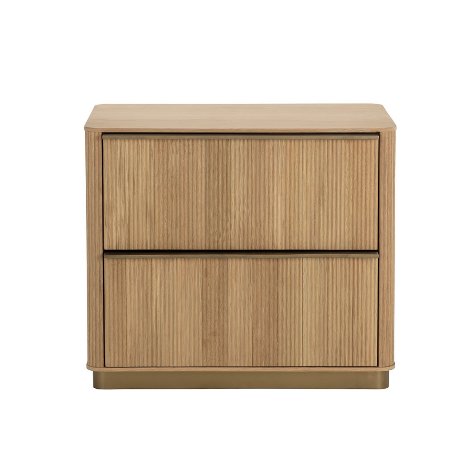 Fluted Oak Nightstand - Natural