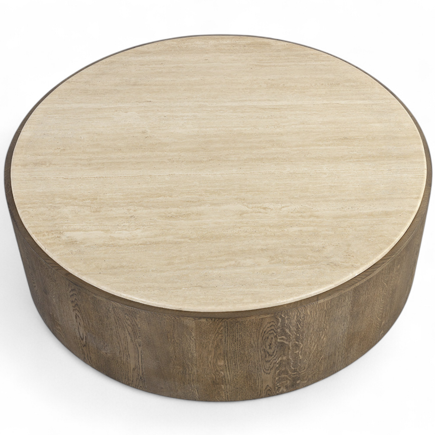 Dome Oak/Travertine Coffee Table
