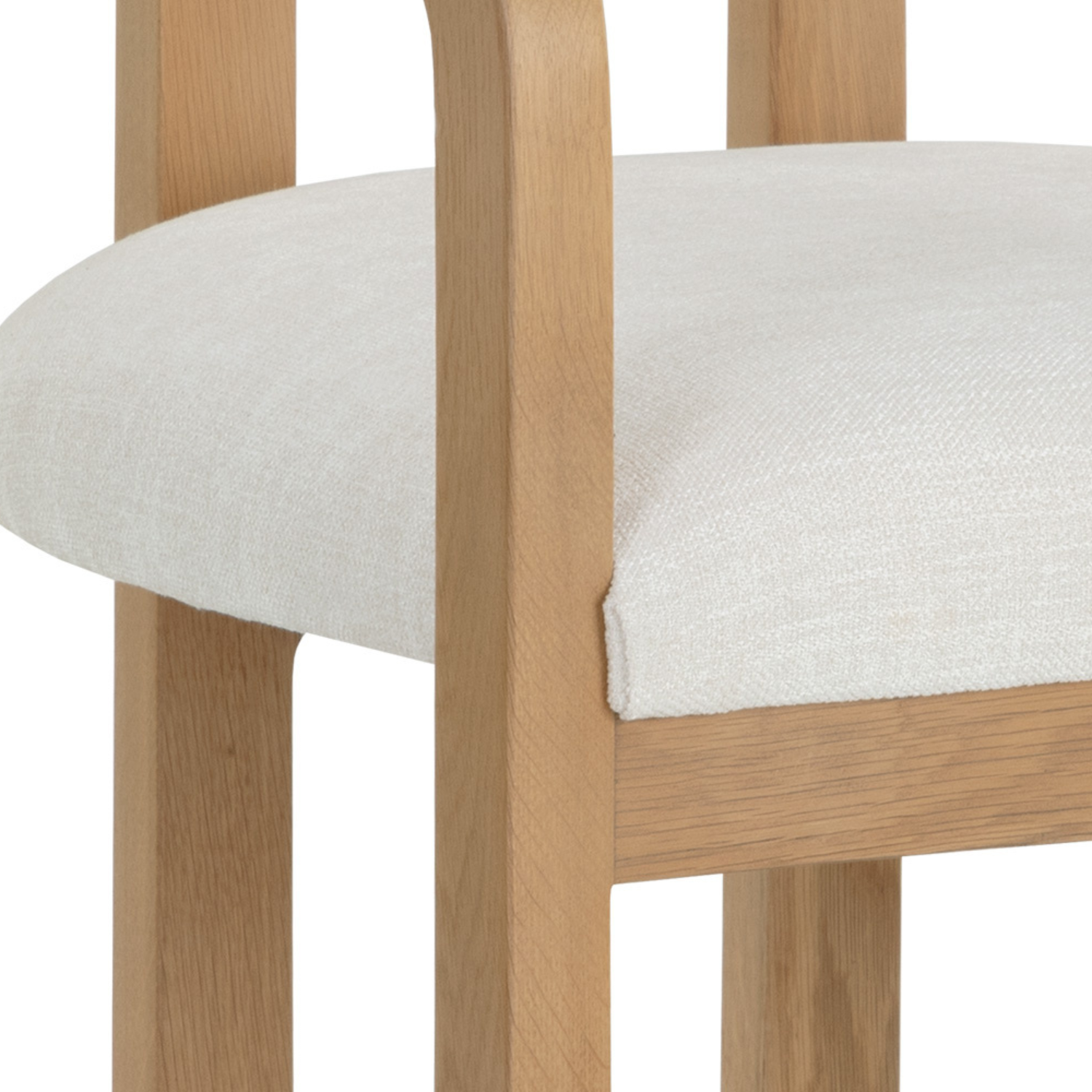 Statuette Ivory Tweed Indoor Dining Arm Chair