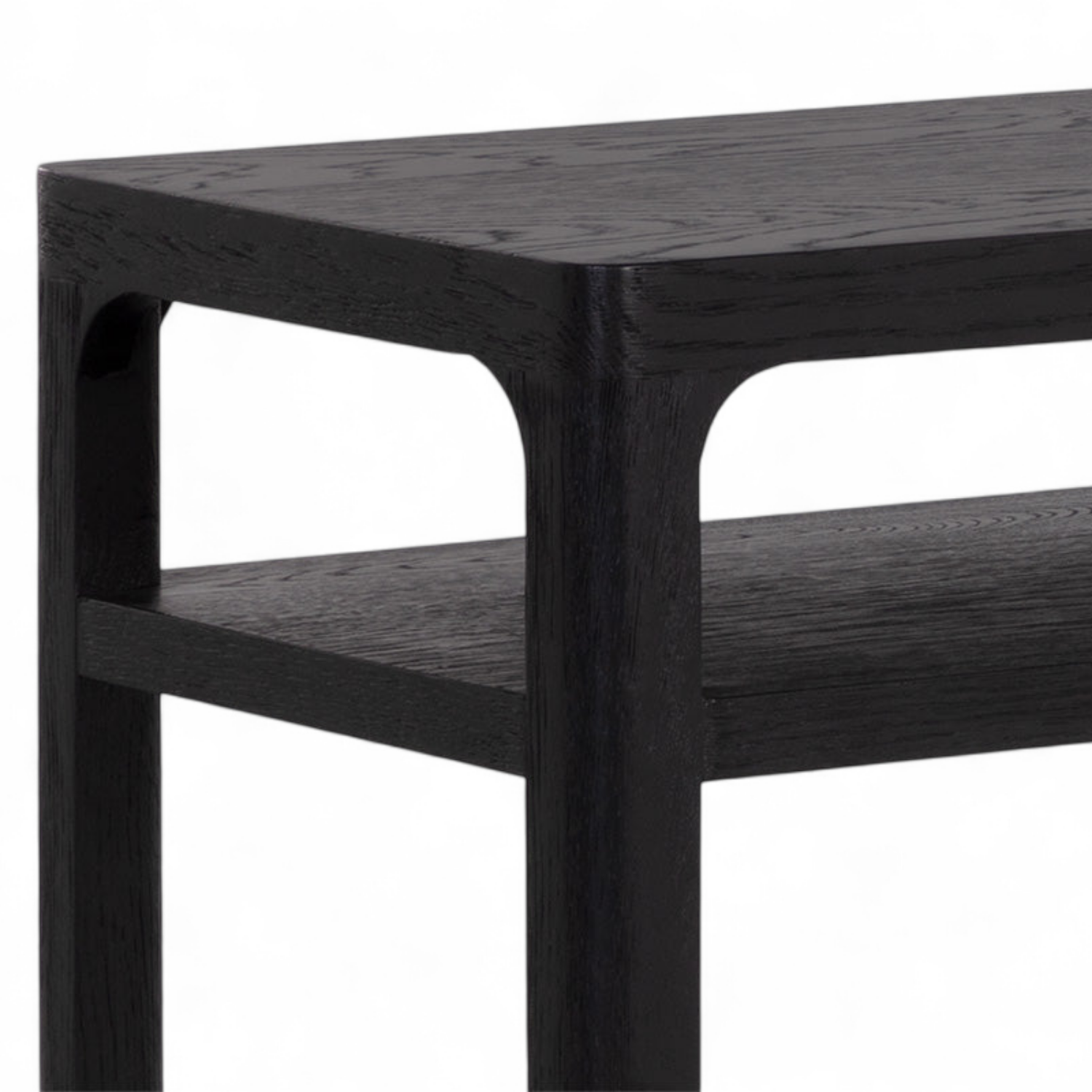 Windemere Oak Console Table - Black