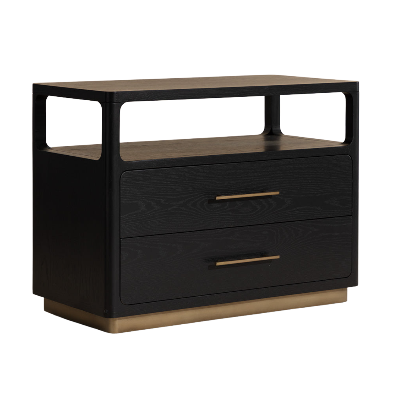 Expo Oak Nightstand - Black