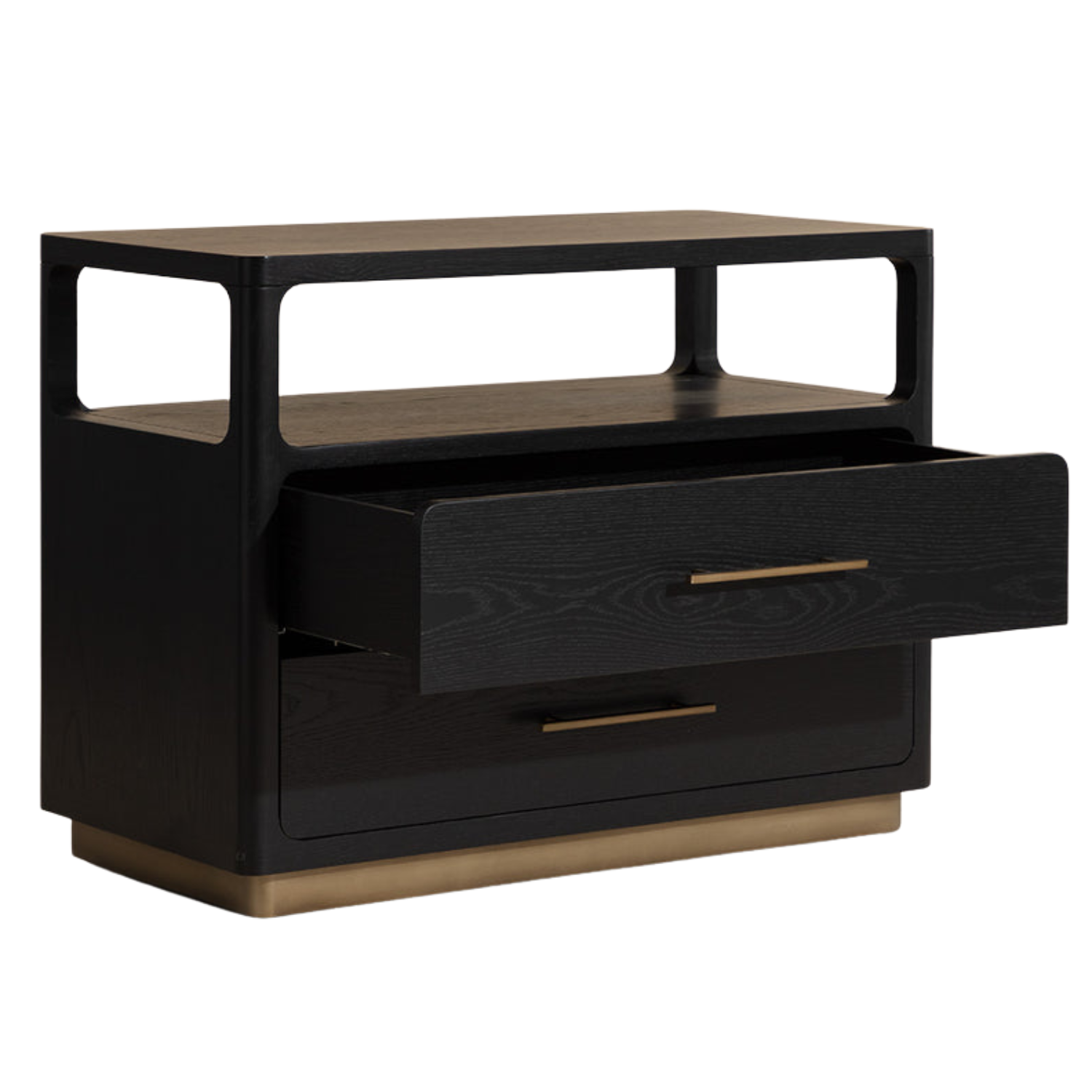 Expo Oak Nightstand - Black