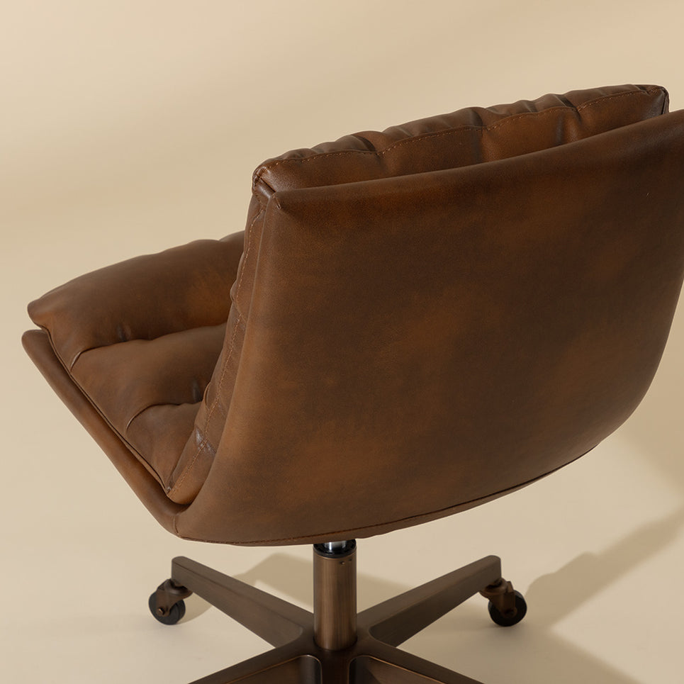 Bravo Padded Office Chair - Cognac