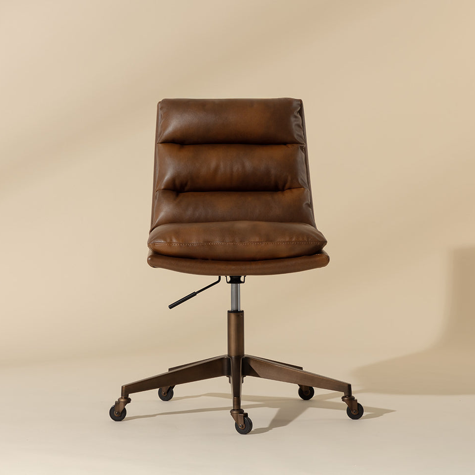 Bravo Padded Office Chair - Cognac