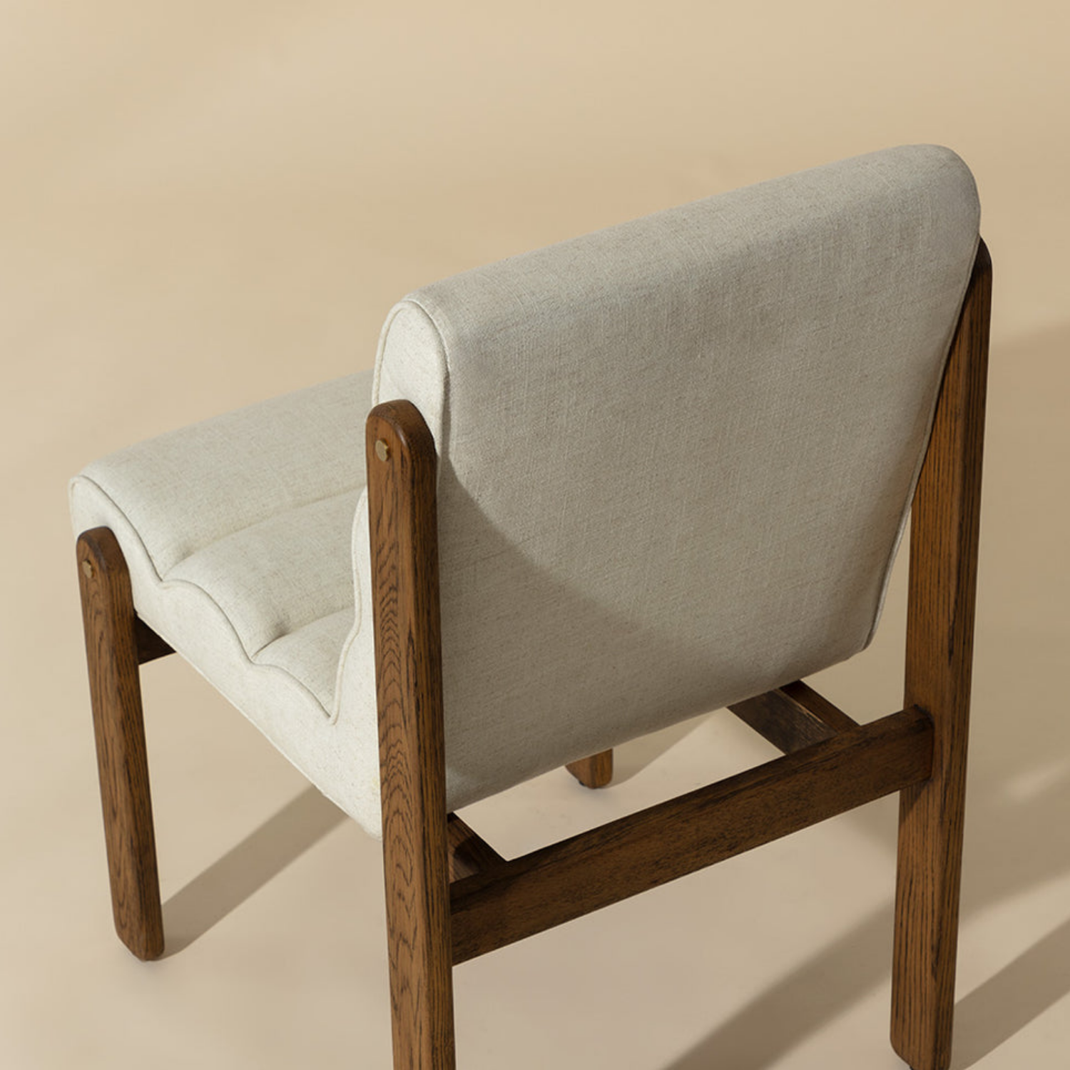 Billow Oak Dining Side Chair - Geralt Linen