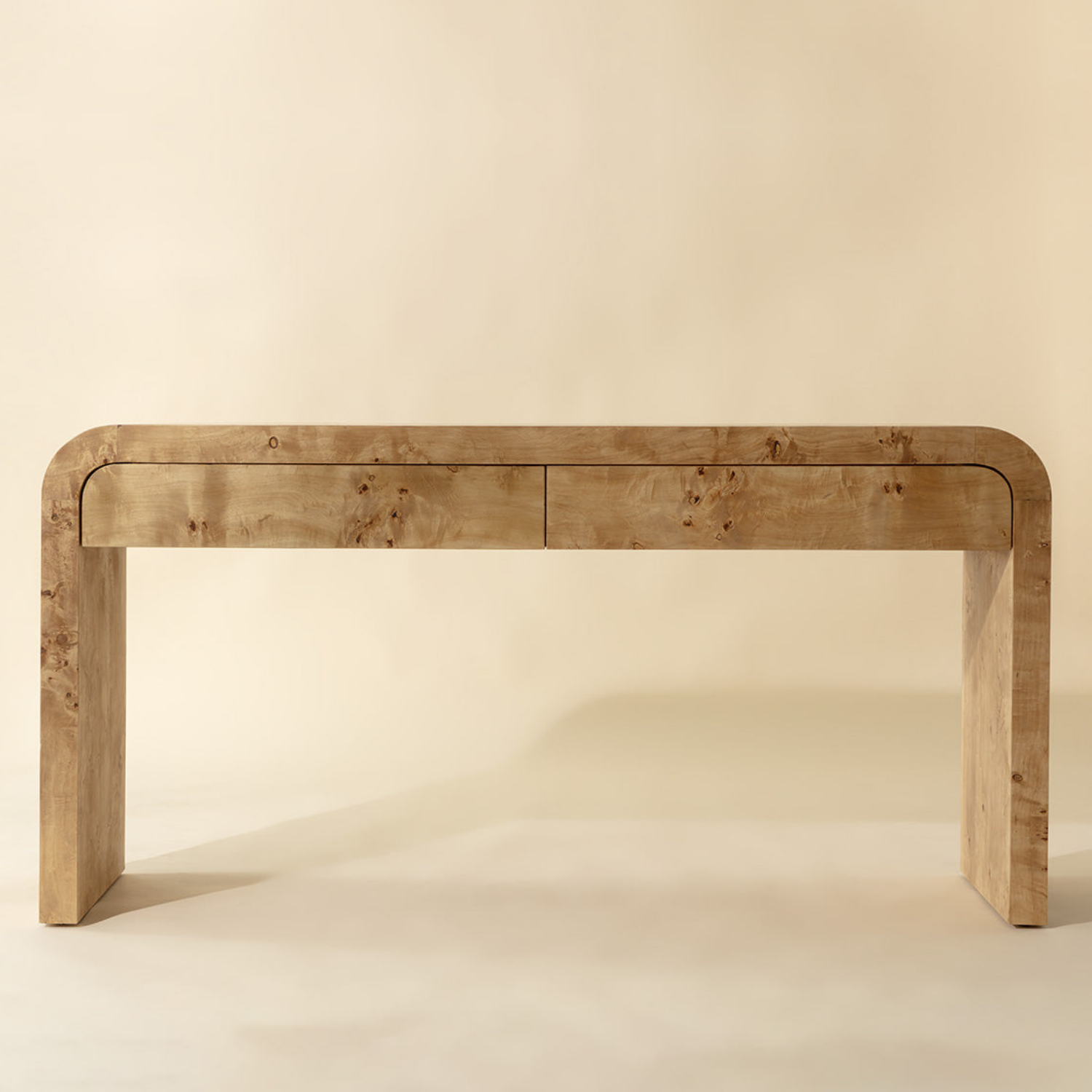 Burl Wood Console Table
