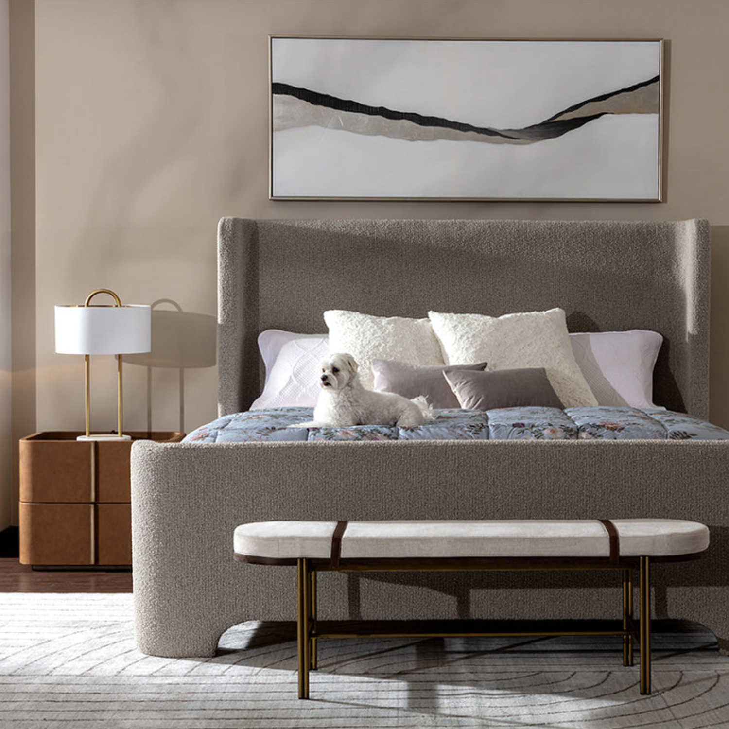 Contour Cognac Nightstand