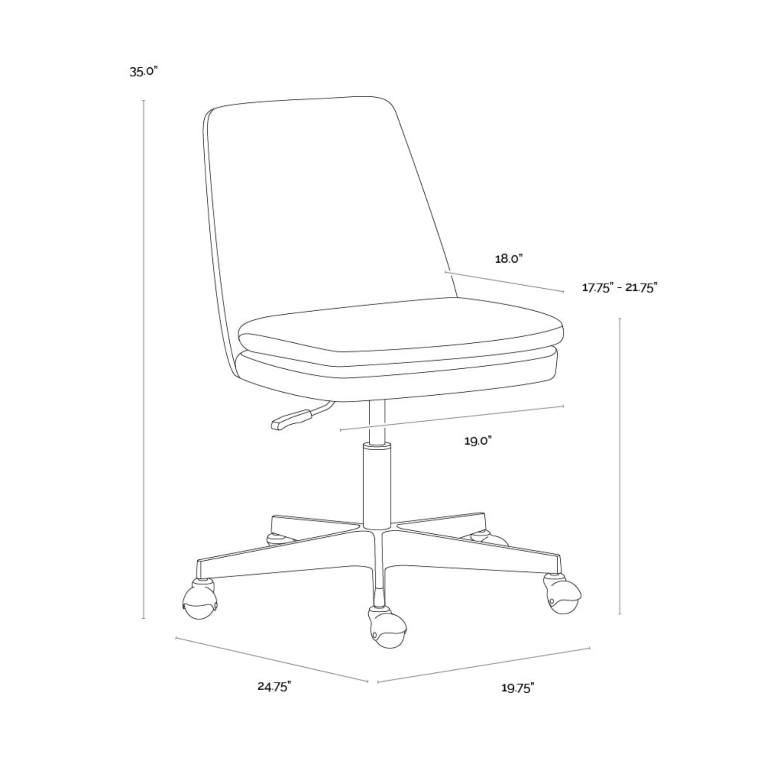 Glamour Office Chair - Bergen Olive