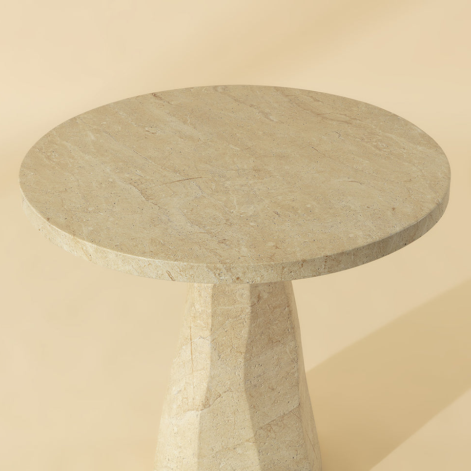 Tuque Bistro Table - Travertine