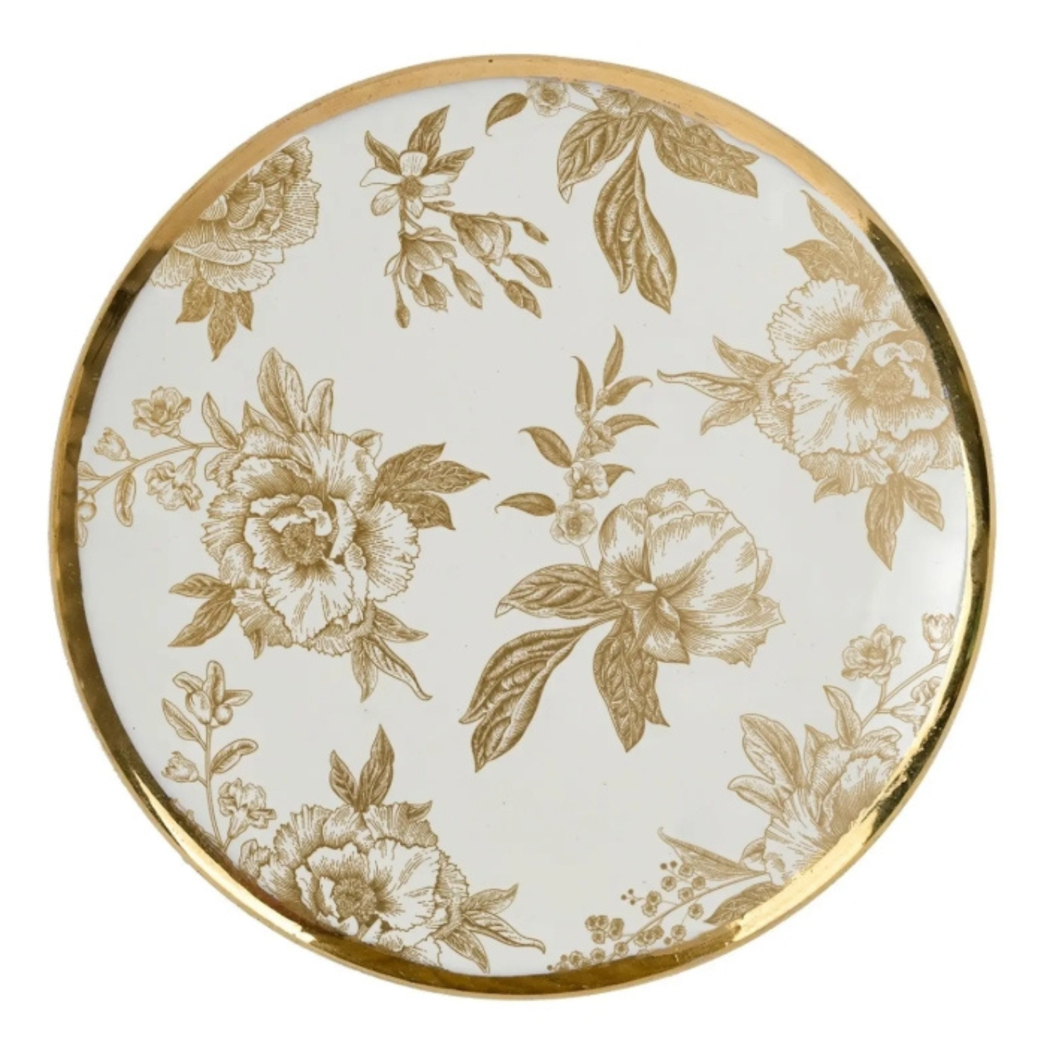 Gold Botanical Bloom Trinket Box