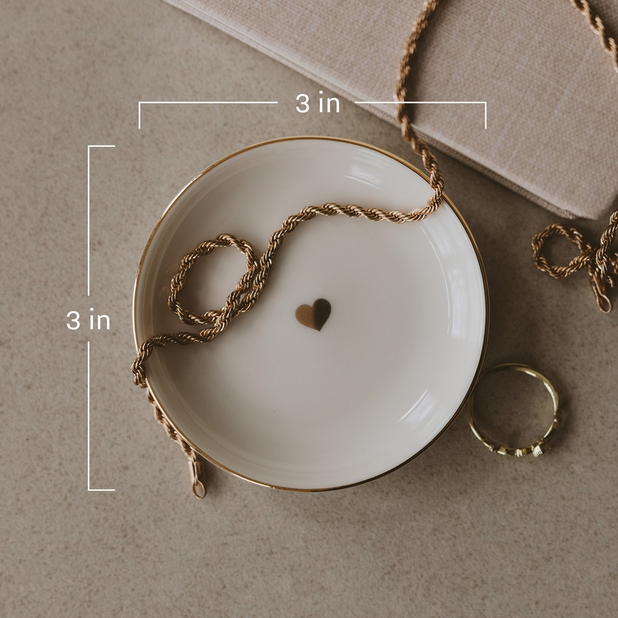 Gold Heart Trinket Tray