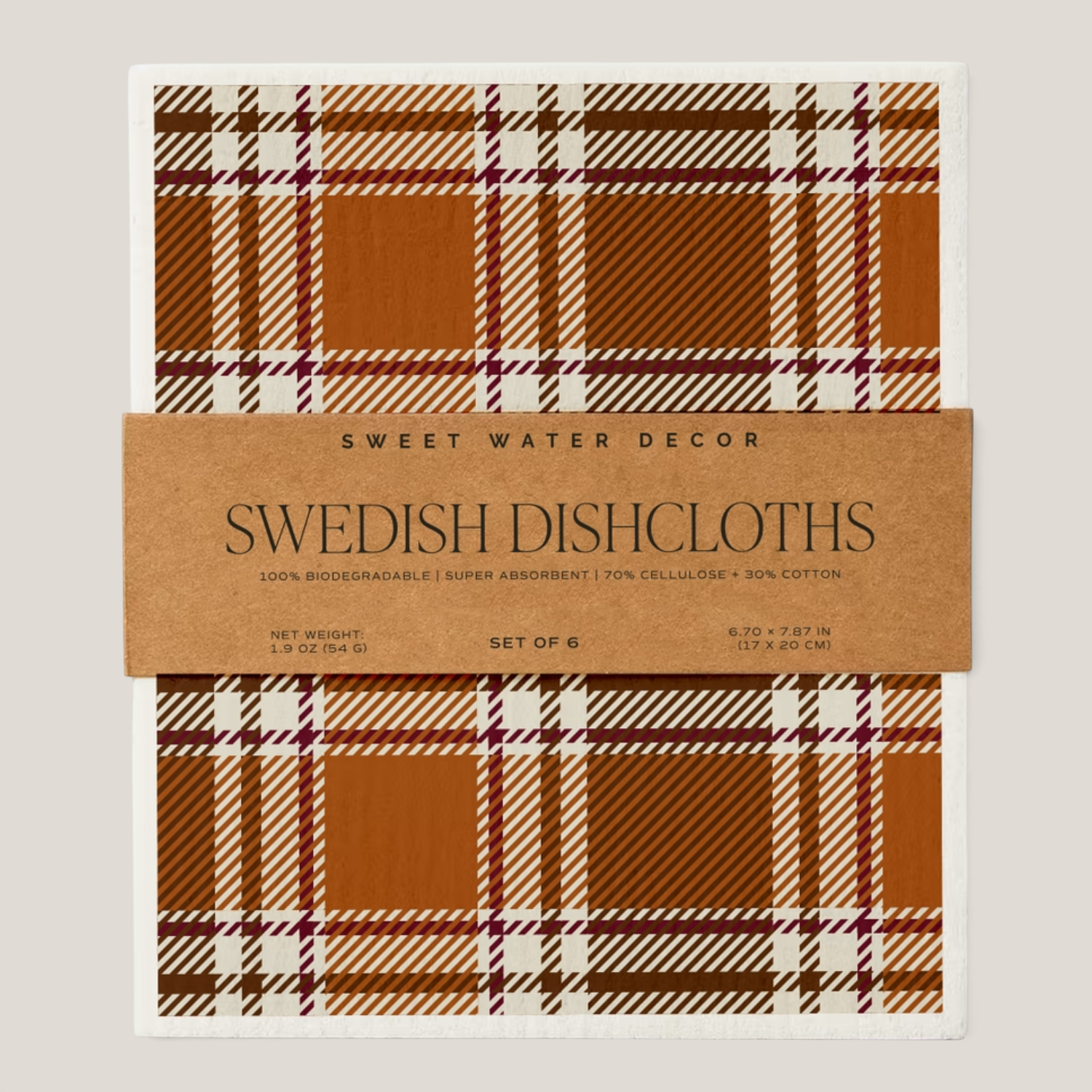Autumn Charm Swedish Dish Cloths (Set of 6)