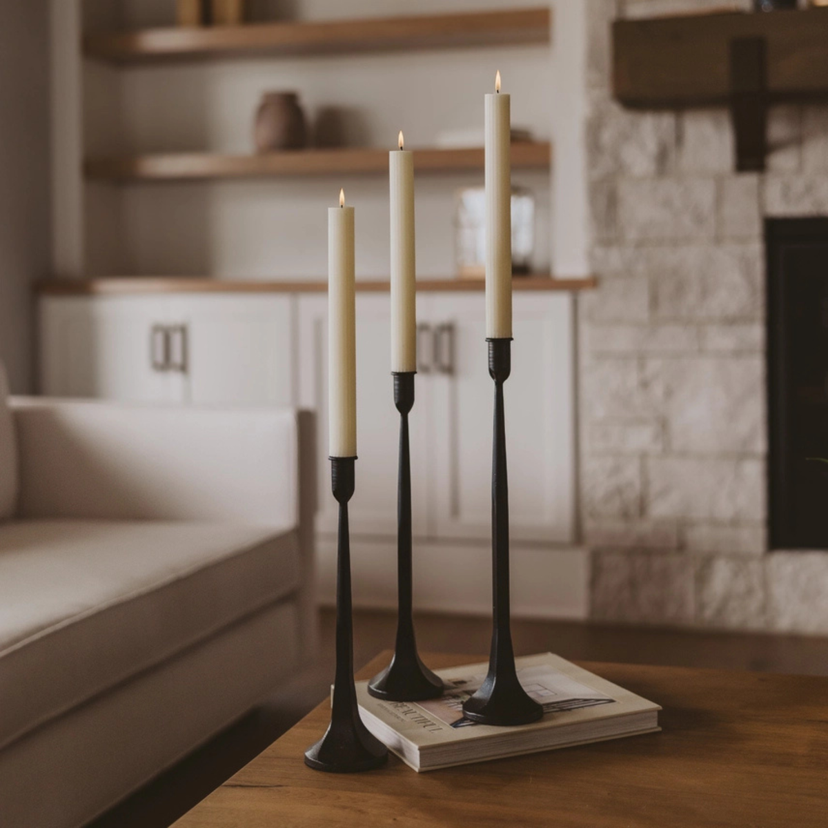 Montclair Black Iron Candlestick (Set of 3)
