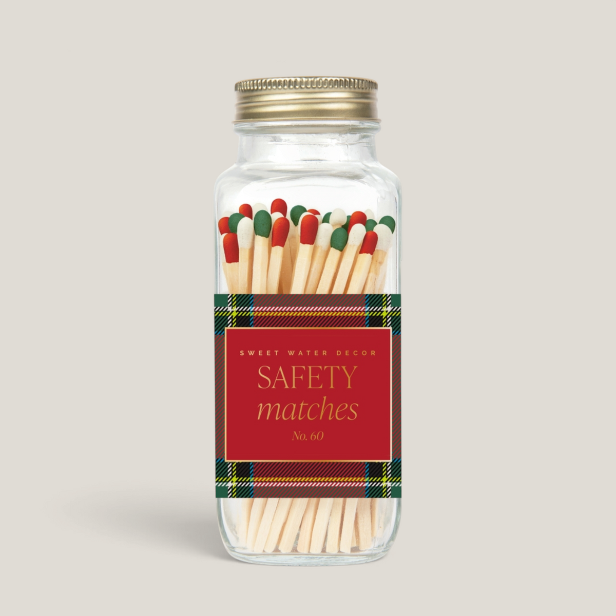 Winter Holiday Matches Jar (60pc)