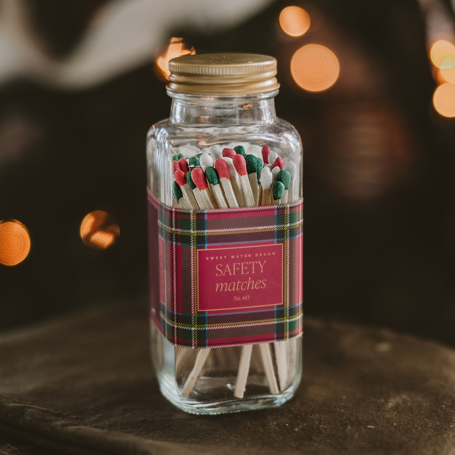 Winter Holiday Matches Jar (60pc)