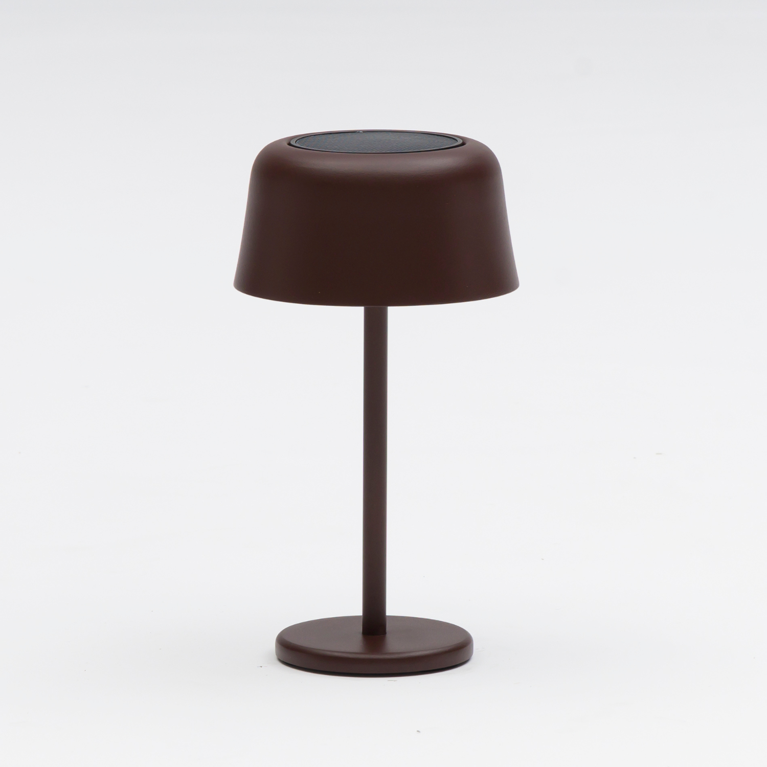 Lumiere Dome Rechargeable/Solar Lamp - Cocoa/Aluminum