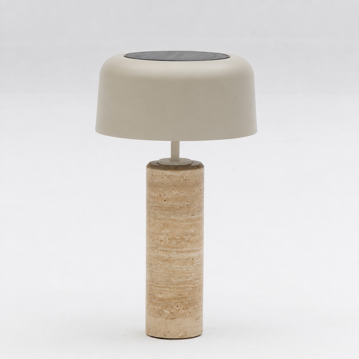 Lumiere Dome Rechargeable/Solar Lamp - Travertine