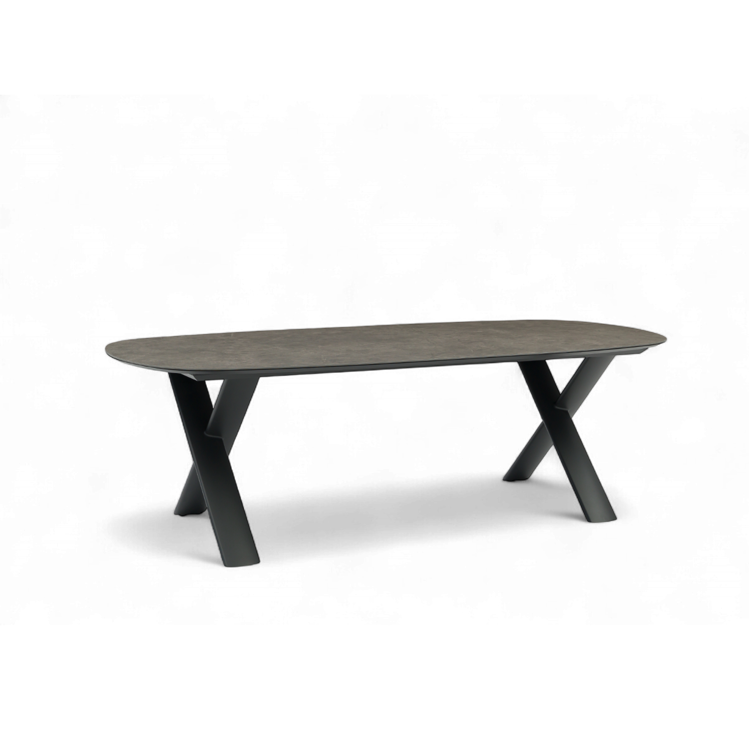 Simcoe Ceramic 98/122" Extension Dining Table - Charcoal