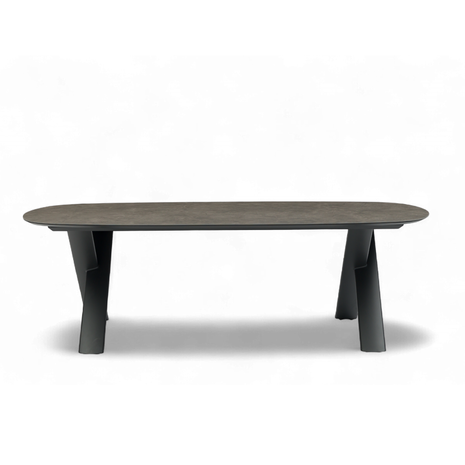 Simcoe Ceramic 98/122" Extension Dining Table - Charcoal