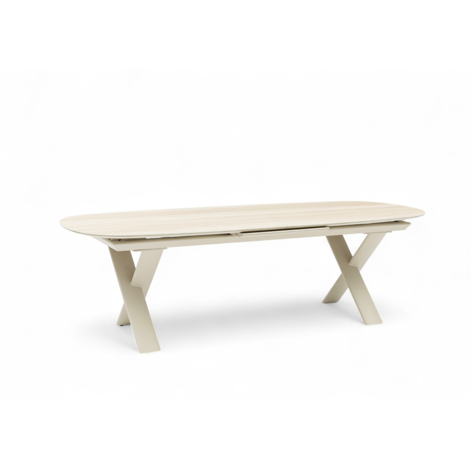 Simcoe Ceramic 98/122" Extension Dining Table - Beige