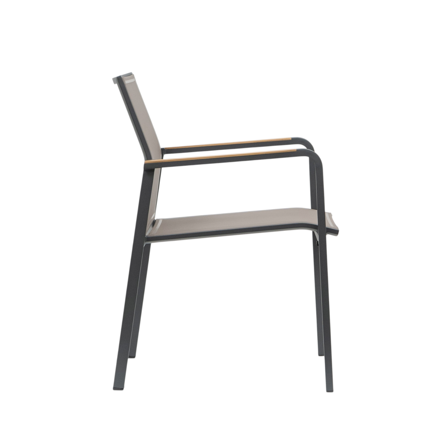 Windsor Stackable Dining Armchair - Charcoal/Moody Taupe