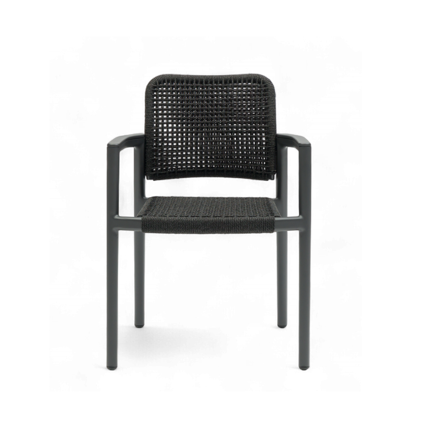 Simcoe Dining Arm Chair w/ Cushion - Charcoal