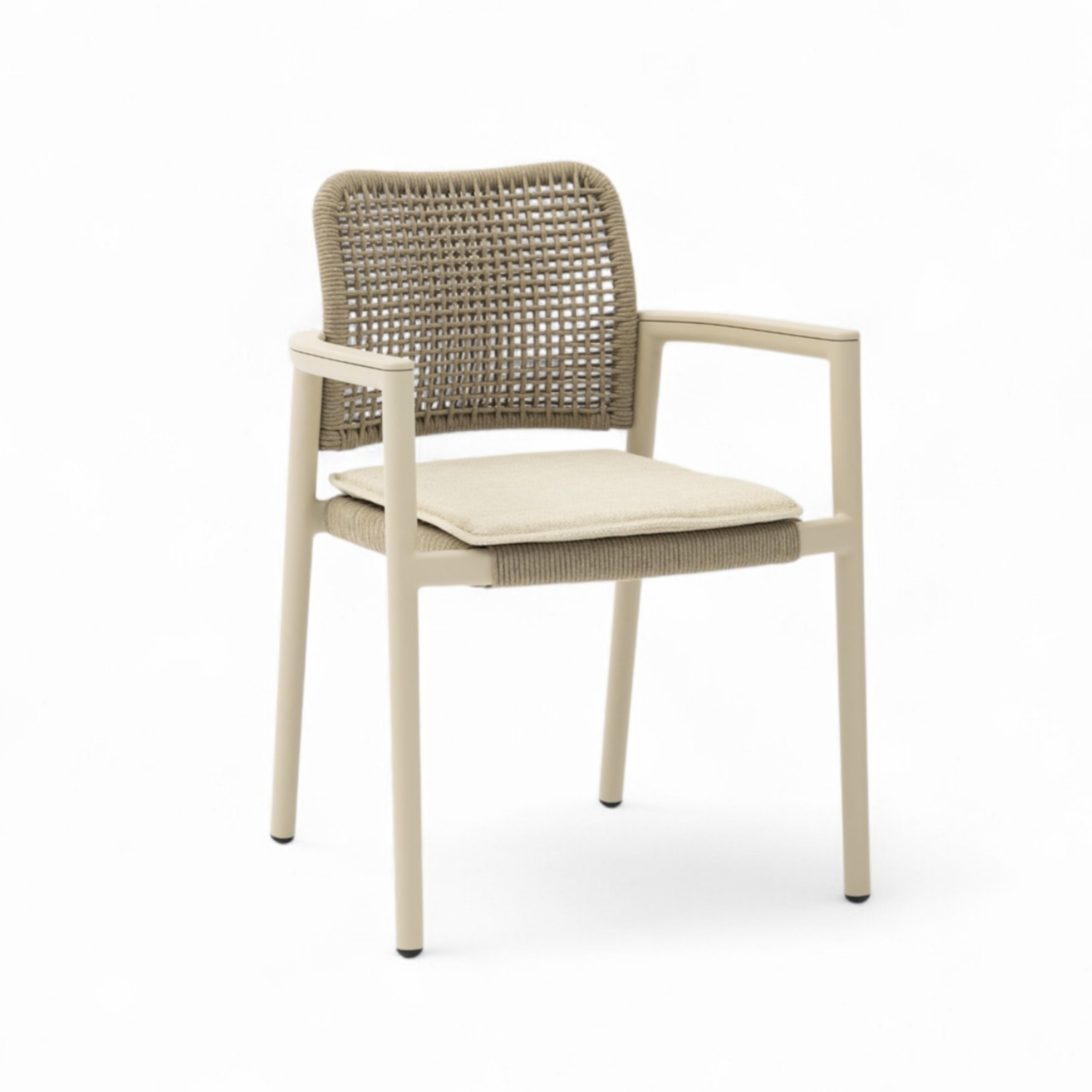 Simcoe Dining Arm Chair w/Cushion - Beige
