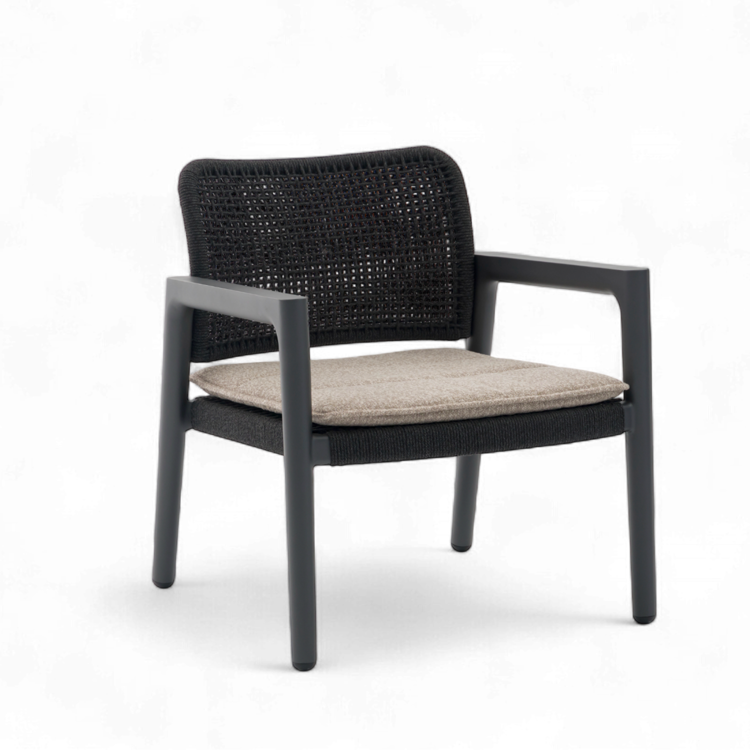Simcoe Rope Lounge Chair - Charcoal