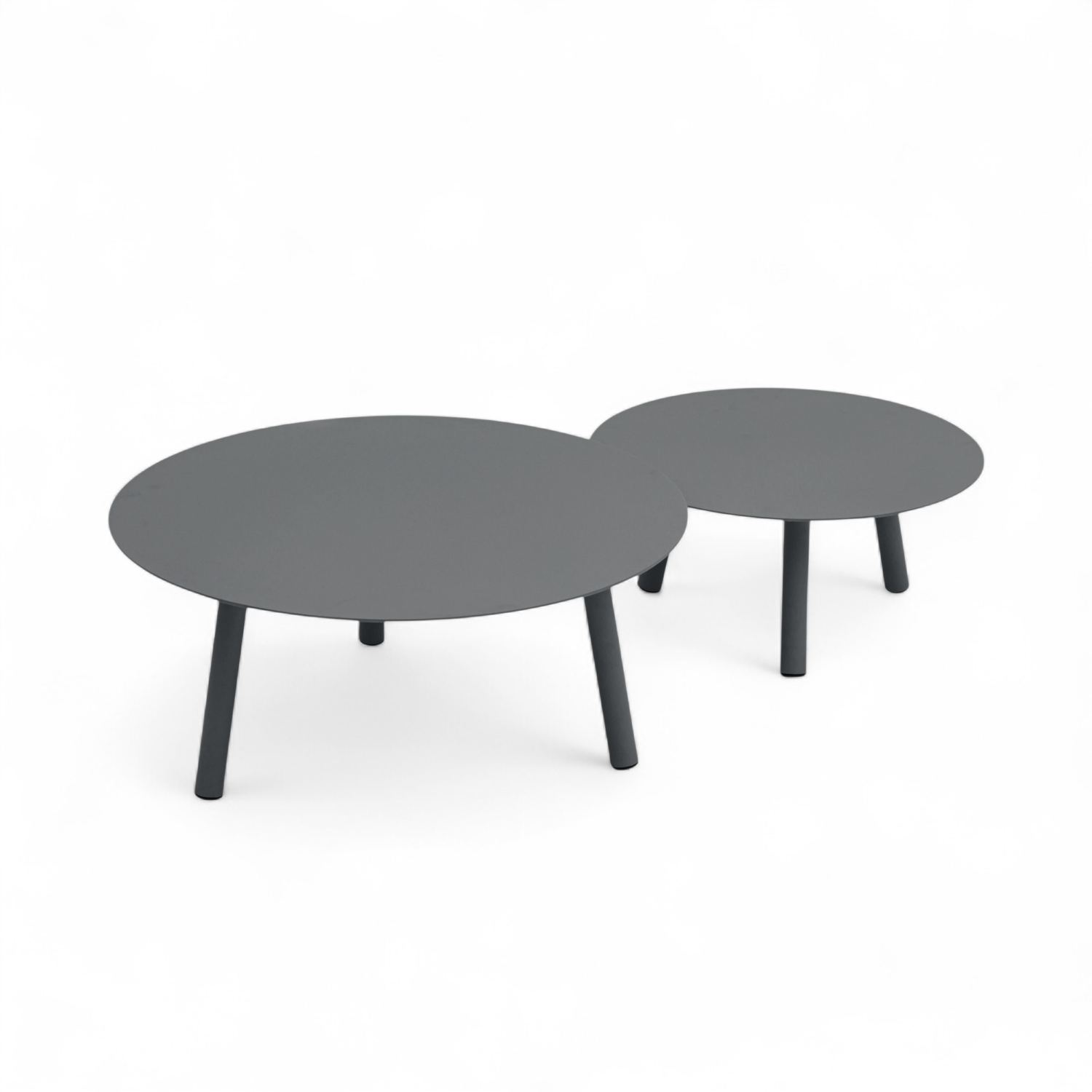 Triton Round Coffee Tables - Charcoal