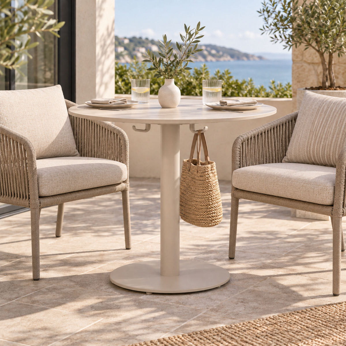 Granby Ceramic Bistro Table - Beige