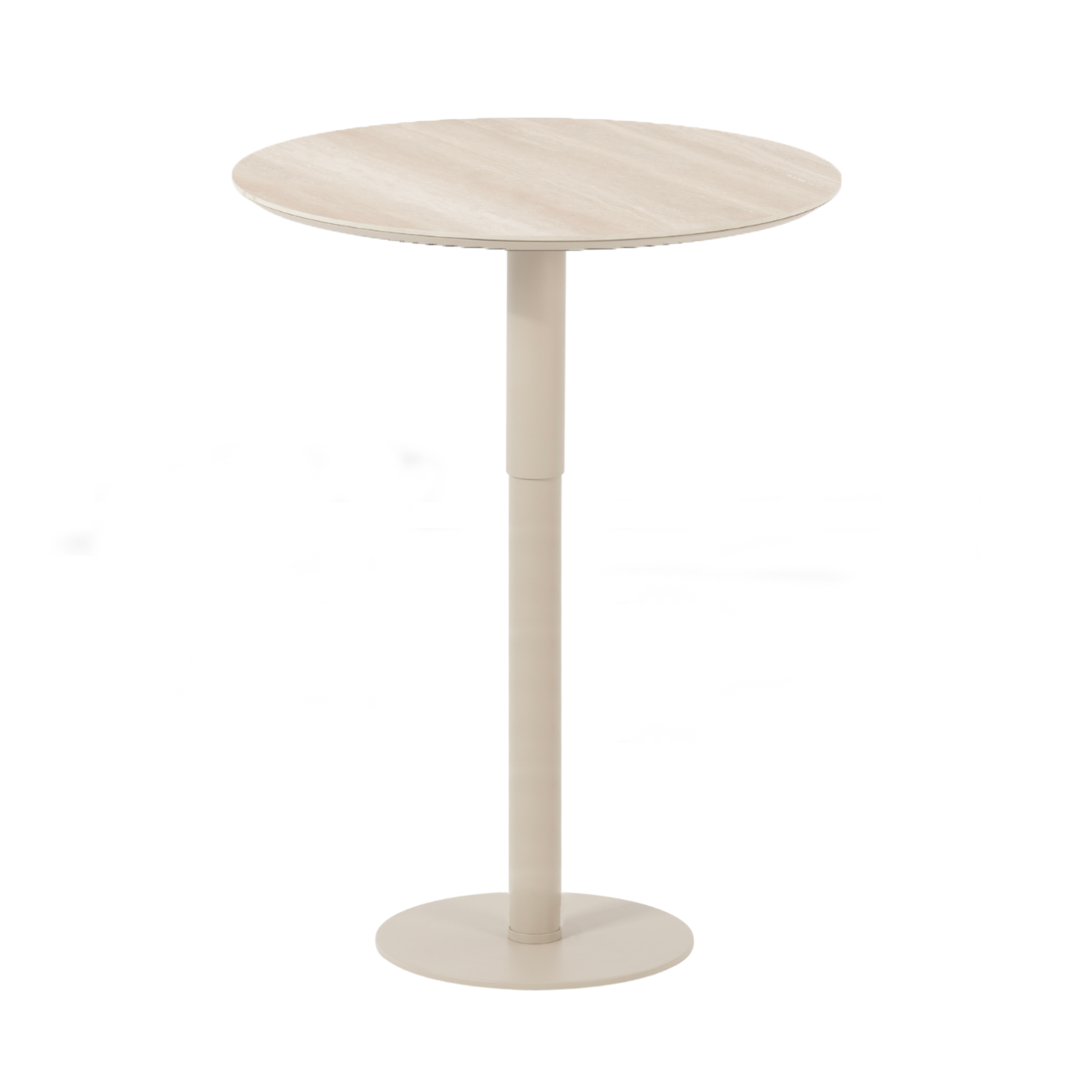 Granby Adjustable Ceramic Bistro Dining/Bar Table - Beige Travertine