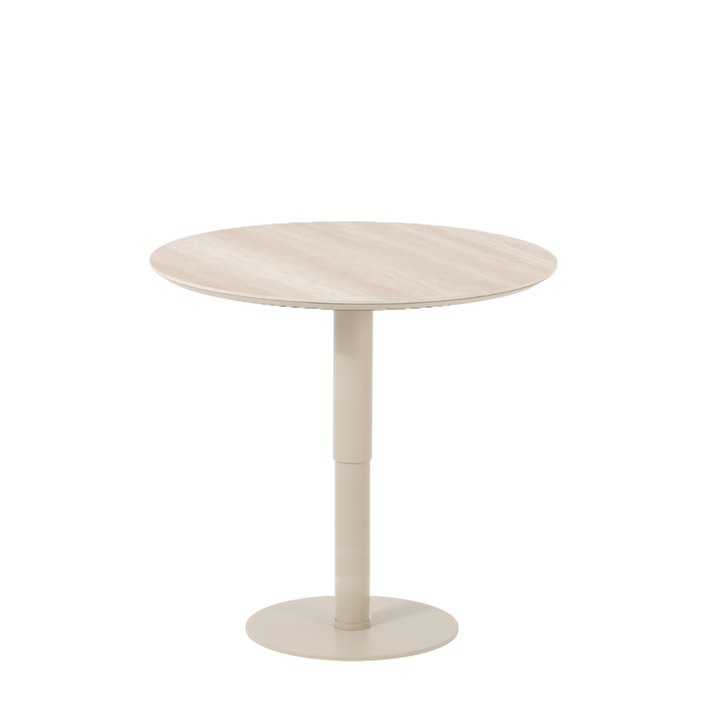 Granby Adjustable Ceramic Bistro Dining/Bar Table - Beige Travertine