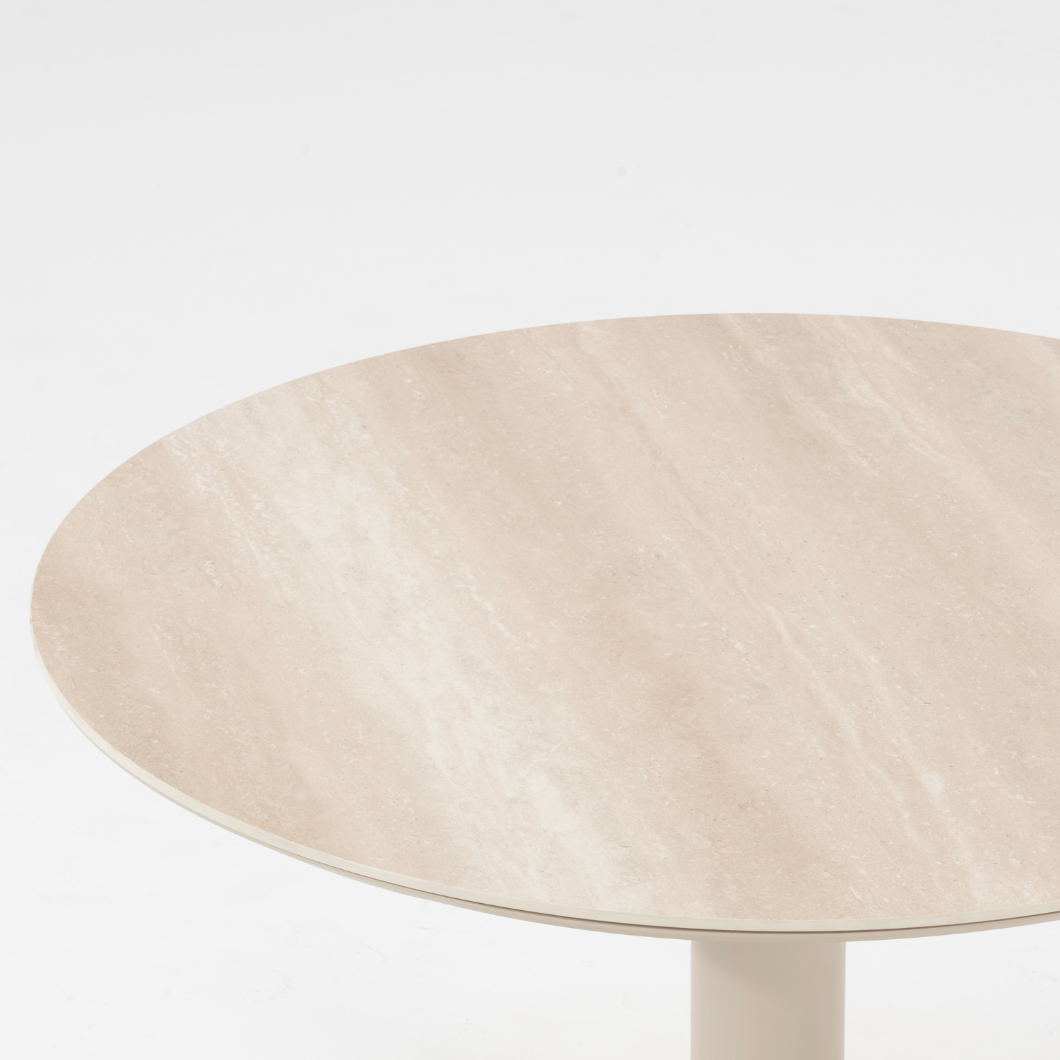 Granby Adjustable Ceramic Bistro Dining/Bar Table - Beige Travertine