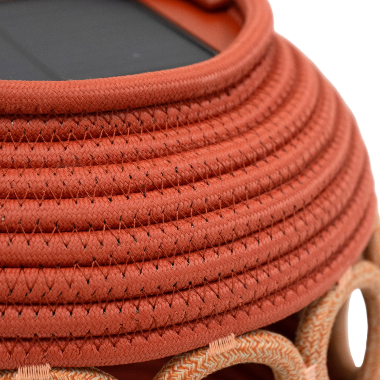 Woven Terracotta Outdoor Solar Lantern