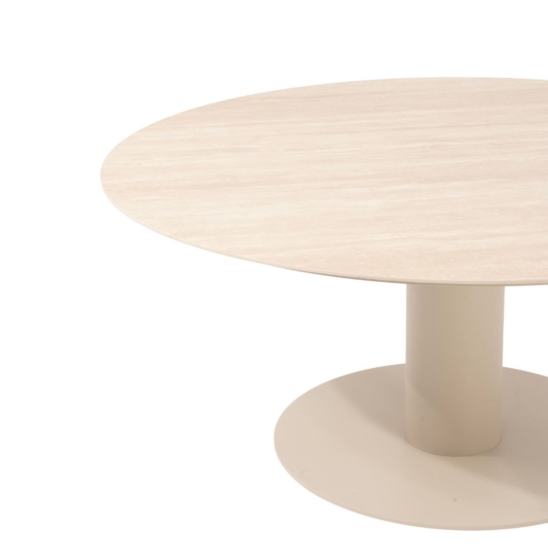 Granby Ceramic Chat Table - Beige