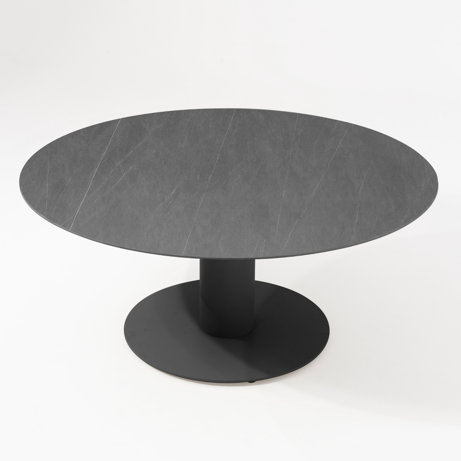 Granby Ceramic Chat Table - Charcoal