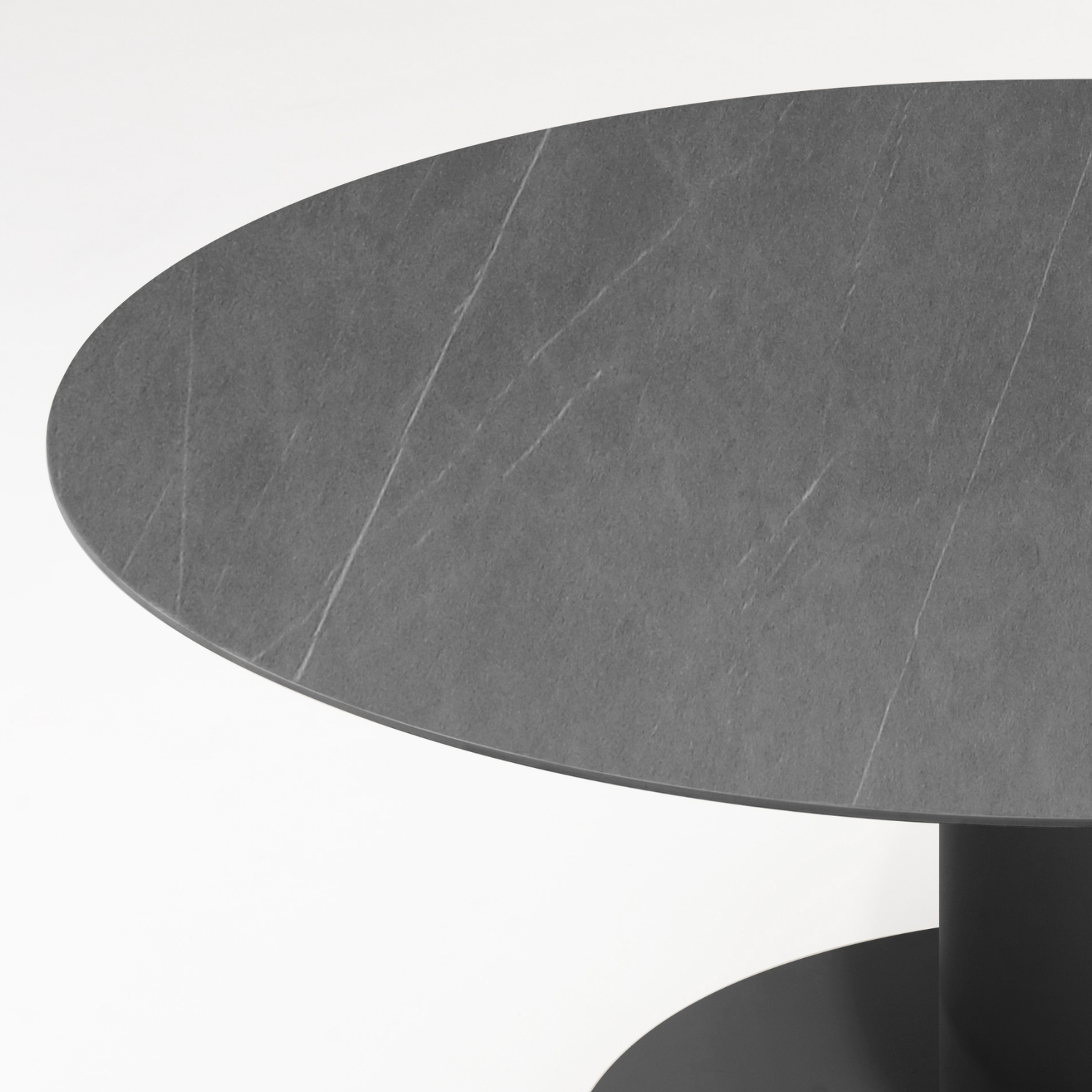 Granby Ceramic Chat Table - Charcoal