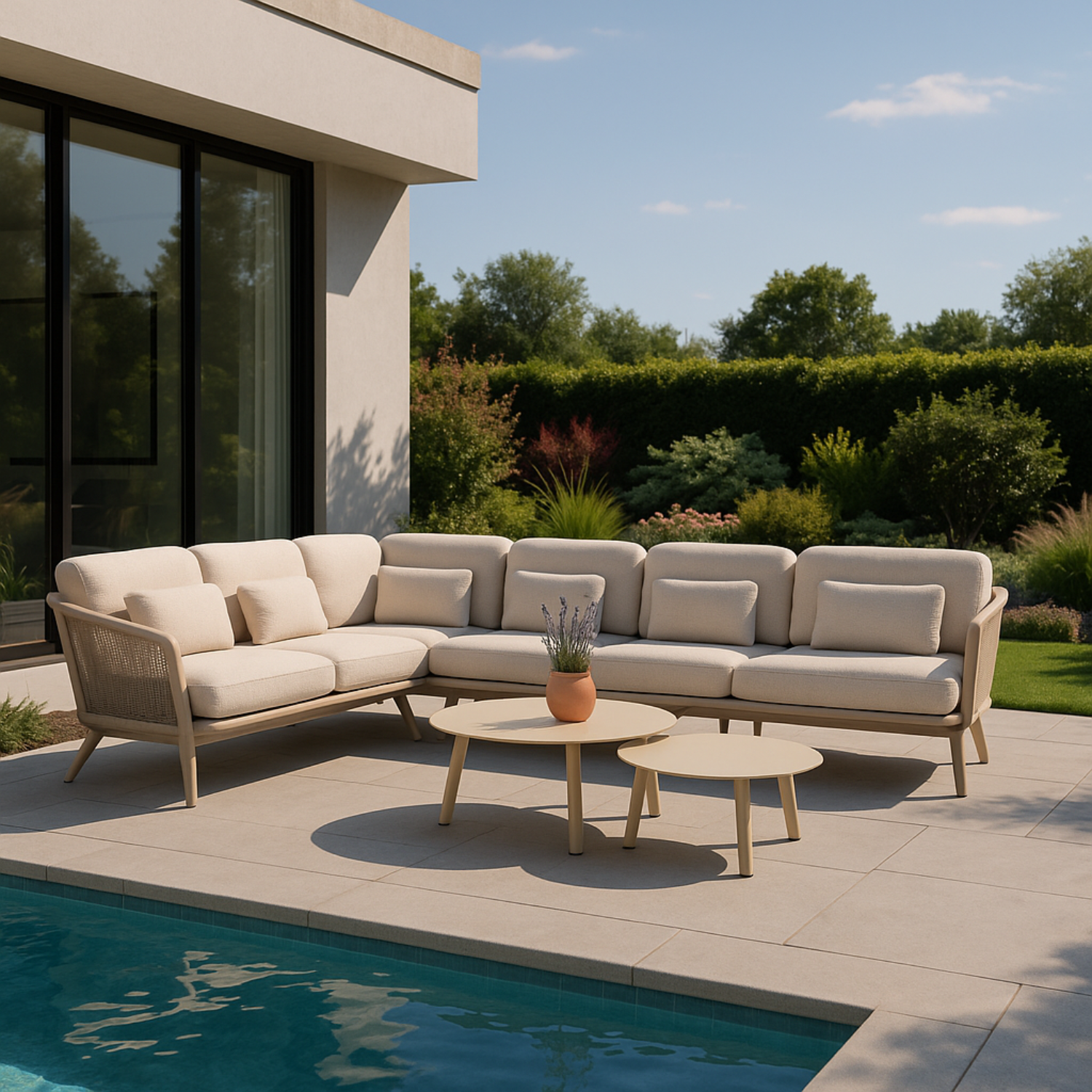 Alta II Outdoor L-Shape Sectional - Beige